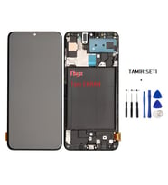Tkgz - Samsung Galaxy A70 - SM-A705 Uyumlu Lcd Ekran Dokunmatik Servis ÇITALI + TAMİR SETİ