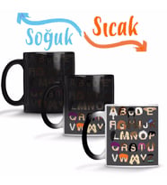Harry Potter Alphabet Sihirli Kupa Bardak Porselen