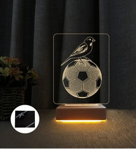 Kanarya Futbol Topu Fenerli Hediyesi Led Lamba 3D Led Masa Lambası