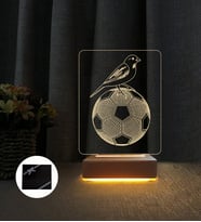 Kanarya Futbol Topu Fenerli Hediyesi Led Lamba 3D Led Masa Lambası