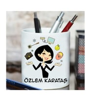 Çalışan Anneye Anneler Günü Hediyesi - İsimli Kişiye Özel Ofis Kalemlik