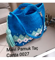 Mavi Pamuk Çanta 002