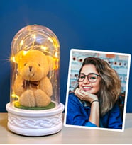 Kişiye Özel Fotoğraflı Hediye Seti Led Işıklı Fanus ve Fotoğraf - Size Özel Hediye Seti (Model 6)