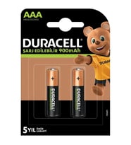 Duracell 1.2v 900mah Aaa Şarj Edilebilir İnce Kalem Pil 2'li Paket