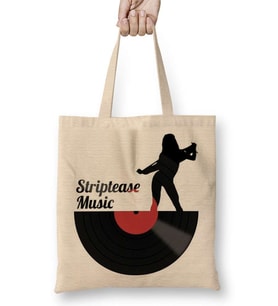 Striptease Music Müzik Bez Çanta Uzun Saplı
