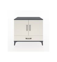 Hyperion Şifonyer 3 Raflı Tek Çekmeceli 2 Kapaklı 88x44x80 Antrasit-Aytaşı