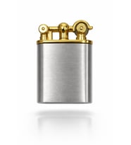 Premium Serisi Lüks Özel Tasarım Metal Gövde Vintage Çakmak-Özel Çakmak Kutusu (Beyaz)