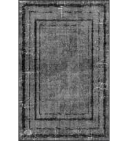 Eliana Home Baskılı, Yıkanabilir Kaymaz Taban Salon Halısı LNA1581-HT973 100x150 cm (Gri)
