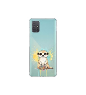 Samsung Galaxy A71 ile Uyumlu Splash Mirket Tasarımlı Şeffaf Silikon Kılıf
