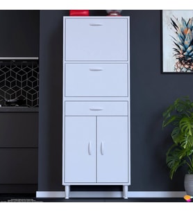 Modilayn VİO (65x163,4x32,5 cm) Yeni çekmeceli, kapaklı, ekmeklikli, çok amaçlı mutfak dolabı.