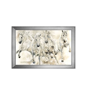Hayvanlar Temalı Kanvas Tablo 50 x 70 cm Silver Çerçeve