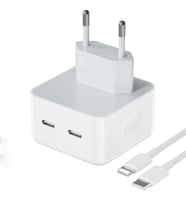 ScHitec 35W Yeni Nesil Apple Uyumlu Çift Type-C Port Compact Çıkışlı Ev tipi Şarj Aleti Kablolu