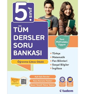 TUDEM YAYINLARI 5.SINIF TÜM DERSLER SORU BANKASI