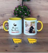 Arapça Öğretmeni Kupa Bardak Sarı Fotoğraflı Öğretmenler Günü Hediyesi