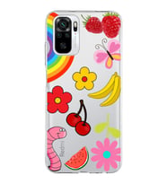 PrintiFy Xiaomi Redmi Note 10 ile Uyumlu 1mm Slim Fit Water Color 5 Baskılı Şeffaf  Kılıf