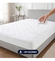 Adelya Mikrofiber Kapitone Fitted Full Kenar Su Sıvı Geçirmez Yatak Koruyucu Alez (150 x 200)
