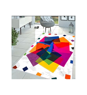 Rovigo Home Dijital Baskı Yıkanabilir Kaymaz Taban Salon Halısı RVG1389-HT-1071 80x200 cm (Kırmızı)