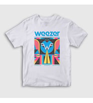 Presmono Unisex Çocuk Beyaz Poster Müzik Weezer T-Shirt 513369tt