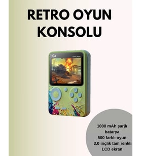 Northcity TV Bağlantılı 500 Oyunlu Mini Gameboy Konsol - Retro Eğlence ve Modern Bağlantı