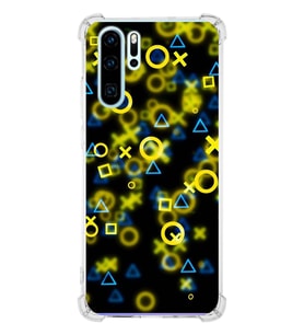 PrintiFy Huawei P30 Pro Köşe Korumalı Semboller Tasarımlı Şeffaf Silikon Kılıf