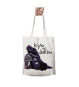 Kylo and Darth Star Wars iki Taraf Kalıcı Yıkanabilir Okul Plaj Omuz Bez Çanta