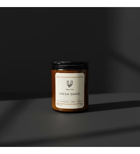 Umayca Candles El Yapımı 250 gr. Premium Kavanoz Soya Mum - Fresh Grass (Doğal Beyaz)