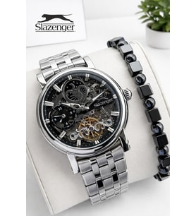 Slazenger Otomatik Full Çelik Gece Gündüz Fonksiyon Mehtap Özellikli 100 Mt Suya Dynklı VS.BLKT.0965