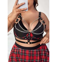 Zincir Detaylı Deri Göğüs Harness - BRF808
