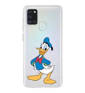 Samsung Galaxy A01  Kapak Donald Duck Tasarımlı Şeffaf Silikon Kılıf