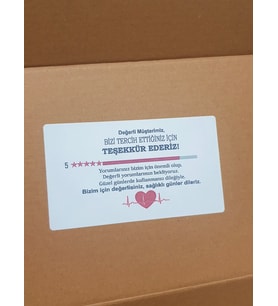 Bizi Tercih Ettiğiniz İçin Teşekkür Ederiz 10x5,7 cm 50 Adet