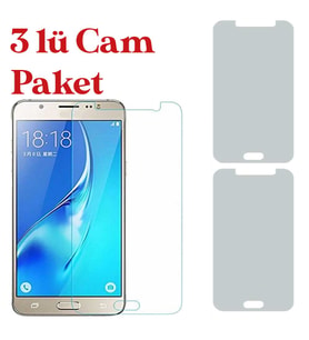 Samsung Galaxy J5 Uyumlu Temperli Kırılmaz Cam Ekran Koruyucu 3 Lü Set