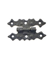 Antika Tarz Dekoratif Pirinç Yıldız Menteşe - 63x36 mm, Oksit