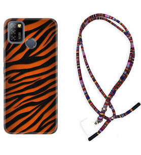 INFINIX Smart 4 5 6 Zero 8 S5 Pro Kılıf Boyun Asklı Rasta Silikon Leopar Yeni 1676