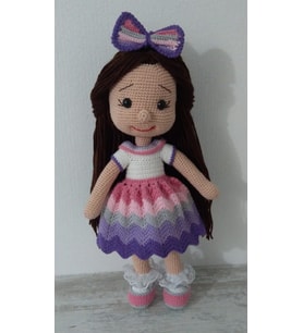 Karnaval Güzeli Bebek Amigurumi Organik Oyuncak