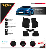 Volkswagen Scırocco 2008-2017 3D Havuzlu Paspas (Siyah - Beyaz)