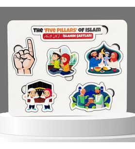 Moon Beavers İslamın Şartlarını Öğreniyorum Ahşap Puzzle 83018,Islami Eğitici Öğretici Geliştirici Ahşap Sağlıklı Oyuncak