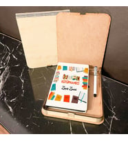 Kütüphaneci Ahşap Kutulu Defter Kalem Set