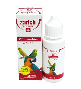 Zurich Veterinaire ADEC Kuş vitamini 30ML (Renksiz)