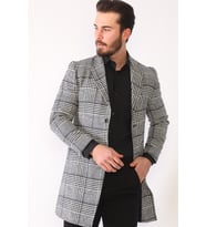 PLT8398 DEWBERRY ERKEK PALTO-EKOSE-SİYAH
