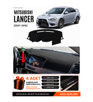 e-biz MITSUBISHI LANCER (2007-2015) Uyumlu Torpido Koruma, Torpido Örtüsü, Torpido Kılıfı - Siyah - MI014