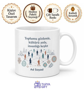Sosyoloji Öğrencisine Toplum Davranışı Göç Dalgaları Saha Araştırması Kültür Kupa Hediye