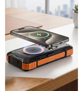 Güneş Enerjili Powerbank 20000 mAh Kablosuz ve Hızlı Şarj Destekli Taşınabilir Şarj Cihazı