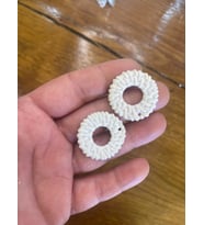 3 CM ÇAP 2 ADET HALKA KABARTMA KOLYE UCU KÜPE UCU TAKI MALZEMESİ