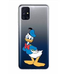 Samsung Galaxy M31s Kapak Donald Duck Tasarımlı Şeffaf Silikon Kılıf