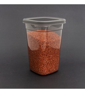 12'li Saklama Kabı Seti Şık Yeni Nesil Saklama Kabı 12 x 1,1 Lt Dikdörtgen Antrasit