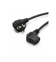 MN55PKL L Tip C13 Power Güç Kablosu 1.8 Metre Siyah 3 Pin 1 mm Bakır İletken 90 Derece Kasa Monitör UPS Kablosu