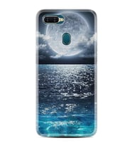 Oppo A5S A15 A16 A54 A55 A73 A74 Kılıf Desemli Silikon Great Moon 1301