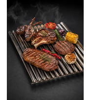 V Kanallı Yağ Kanallı Paslanmaz Izgara Barbekü Mangal Izgarası