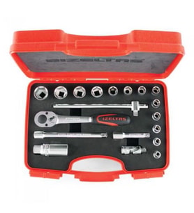 İzeltaş 1110006019 Altı Köşe Lokma Anahtar Takımı 3/8" 19 Parça