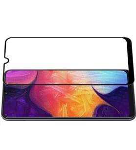Oppo Reno 3 Uyumlu Zore Kenarları Kırılmaya Dayanıklı Cam Ekran Koruyucu (Siyah)